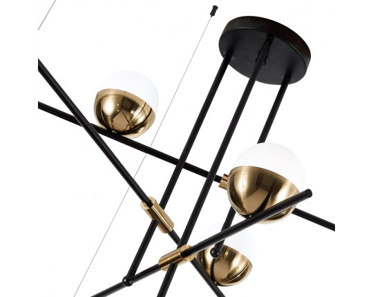 SL1507.422.09 Люстра потолочная ST-Luce Черный/Белый, Золотистый G9 9*5W 4000K