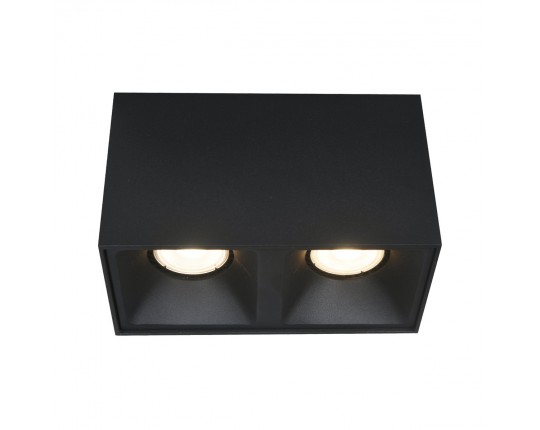 ST168.402.02 Светильник потолочный Черный GU10 2*50W IP20 L82,5xW165xH104 220V Без ламп