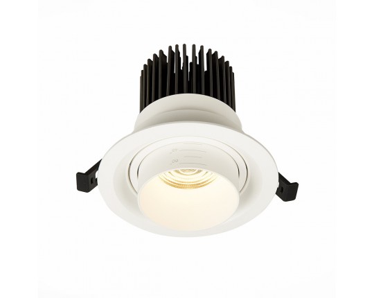 ST701.538.12 Св-к встр. Zoom Белый LED 1*12W 3000K 960Lm Ra90 15°-60° IP20 D115xH95 170-240V