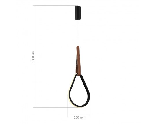 SL6131.413.12 Светильник подвесной ST-Luce Черный/Черный, Терракотовый LED 1*12W 4000K