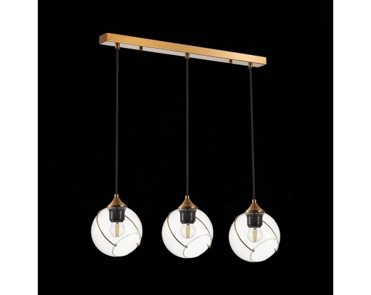 SLE103103-03 Светильник подвесной Золотистый/Прозрачный E27 3*60W