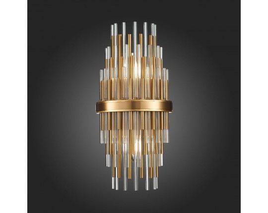 SL1628.301.02 Бра ST-Luce Латунь/Прозрачный, Латунь E14 2*40W