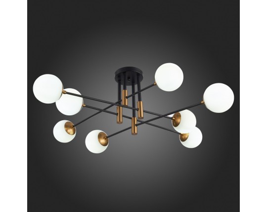 SL1203.402.08 Люстра потолочная ST-Luce Бронза,Черный/Белый E27 8*40W
