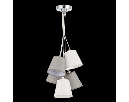 SLE300403-05 Светильник подвесной Хром/Белый, Серый E14 5*40W