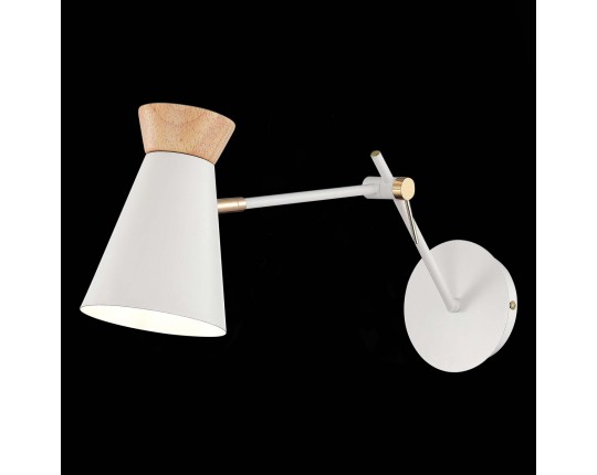 SLE1252-501-01 Светильник настенный Белый, Золотистый/Белый, Дерево E27 1*60W