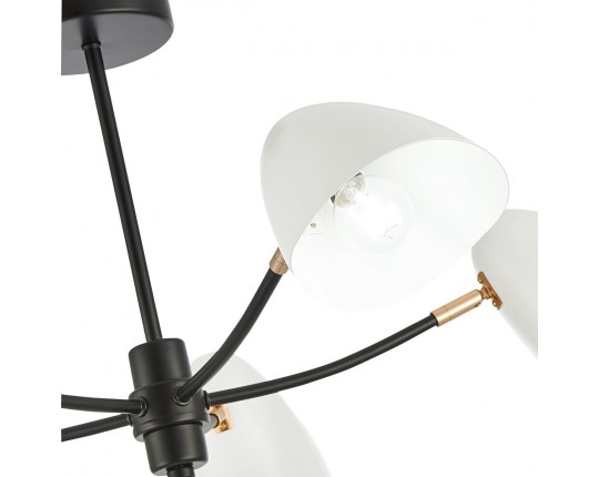 SLE103602-05 Светильник потолочный Черный, Золотой/Белый E14 5*40W