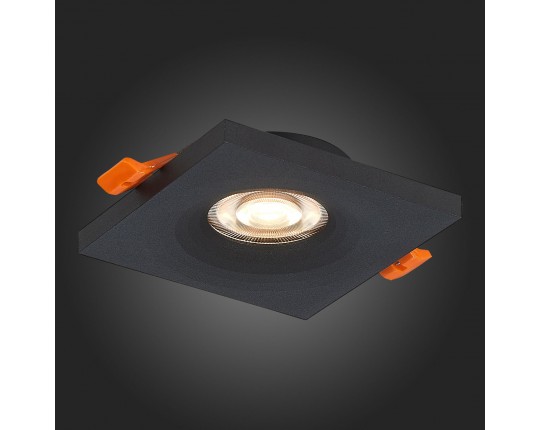 ST205.418.01 Св-к встр. Черный GU10 1*50W  L94xW94xH27 220V Без ламп