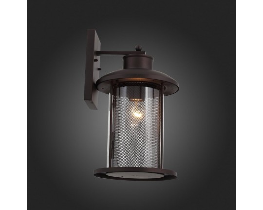 SL080.401.01 Светильник уличный настенный ST-Luce Темный кофе/Прозрачный, Темный кофе E27 1*60W