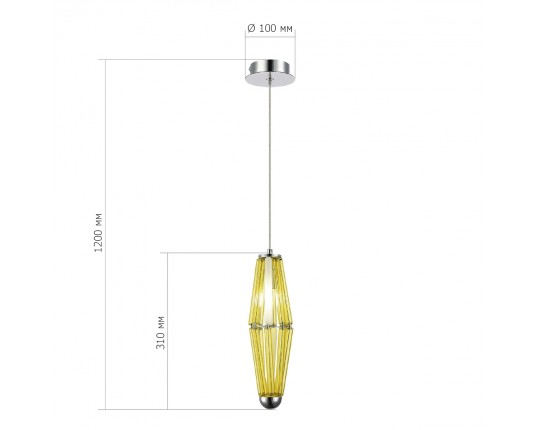 SL1242.123.01 Светильник подвесной ST-Luce Хром/Золотистый G9 1*5W 4000K