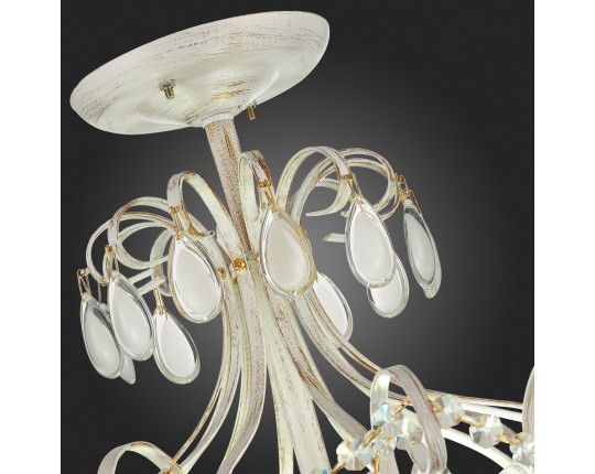 SLE160302-06 Светильник потолочный Золотистый/Белый матовый E14 6*60W