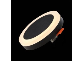 ST104.402.06 Светильник встраиваемый Черный LED 1*6W 3000K 468Lm Ra>80 120° IP20 D110xH20 170-240V