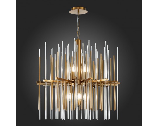 SL1628.303.08 Люстра подвесная ST-Luce Латунь/Прозрачный, Латунь E14 8*40W