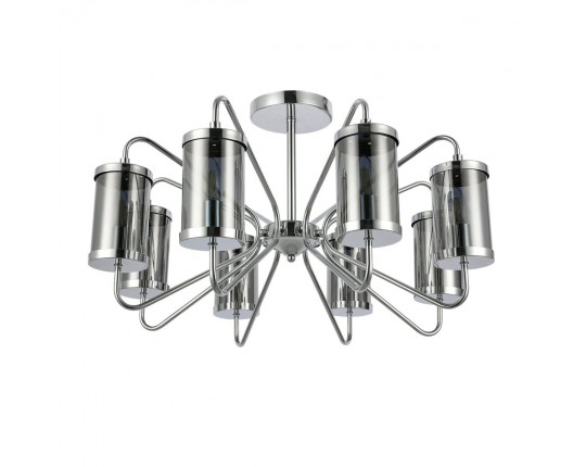 SLE102302-08 Светильник потолочный Хром/Дымчатый E14 8*40W