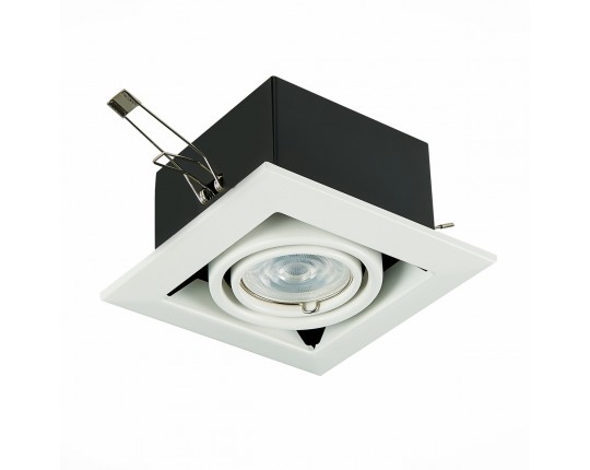 ST250.558.01 Св-к встр. Черный, Белый GU10 1*50W  IP20 L126xW126xH70 220V Без ламп