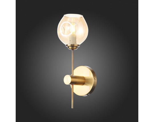 SL1500.201.01 Светильник настенный ST-Luce Золотистый/Янтарный E14 1*40W