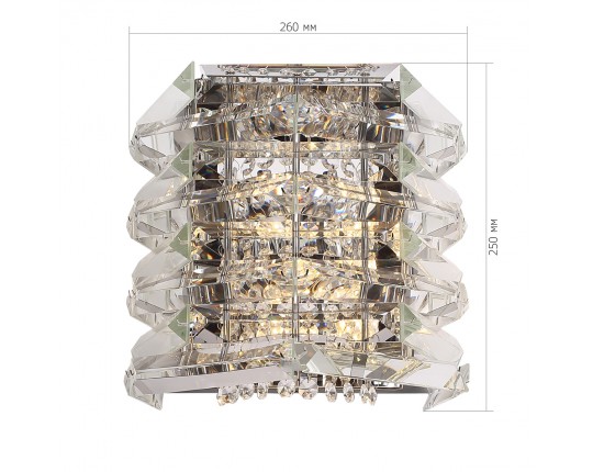 SL6137.101.02 Светильник настенный ST-Luce никель/прозрачный E14 2*40W