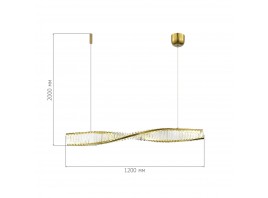 SL6205.323.01 Светильник подвесной ST-Luce Латунь/Прозрачный LED 1*25W 4000K