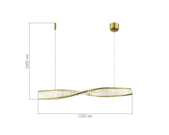 SL6205.323.01 Светильник подвесной ST-Luce Латунь/Прозрачный LED 1*25W 4000K
