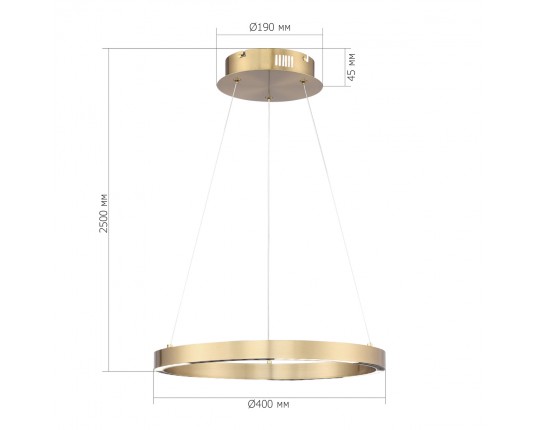 SL6238.323.01 Светильник подвесной ST-Luce латунь/латунь LED 1*25W 4000K