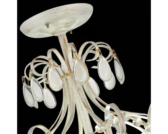 SLE160302-06 Светильник потолочный Золотистый/Белый матовый E14 6*60W