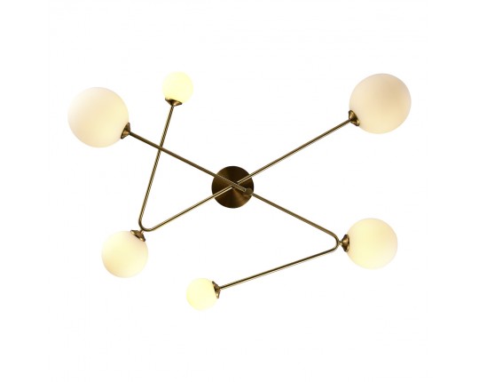 SLE2211-302-06 Светильник потолочный Латунь/Белый G9 LED 6*5W