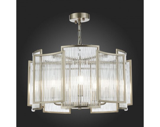 SL1234.103.05 Люстра подвесная ST-Luce Никель/Прозрачный, Никель E14 5*60W