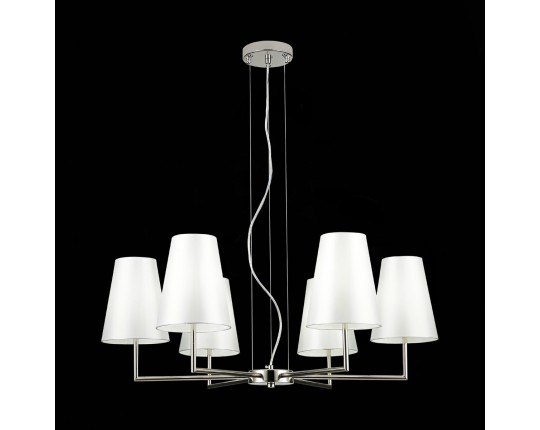 SLE105903-06 Светильник подвесной Никель/Белый E14 6*40W