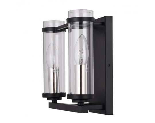 SL334.401.02 Бра ST-Luce Черный, Никель/Прозрачный E14 2*60W