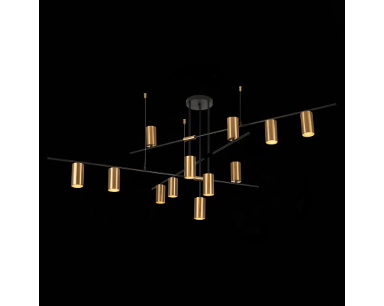 SL1206.402.12 Светильник потолочный ST-Luce Черный/Латунь GU10 12*7W