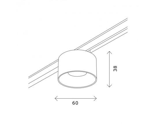 ST669.346.05 Магнитный трековый светильник Латунь LED 1*5W 4000K 350Lm Ra>90 36° IP20 D60xH38 24V