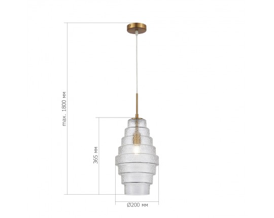 SL1001.213.01 Подвес ST-Luce Латунь/Прозрачный E27 1*40W