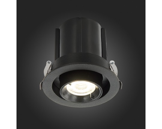 ST702.348.12 Св-к встр. Черный LED 1*12W 4000K 900Lm Ra80 24° IP20 D90xH92 180-240V
