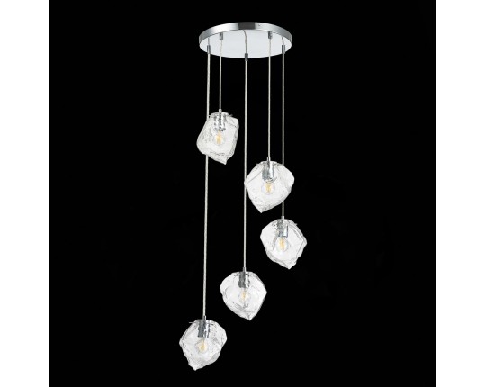 SL1175.103.05 Светильник подвесной ST-Luce Хром/Прозрачный E14 5*40W
