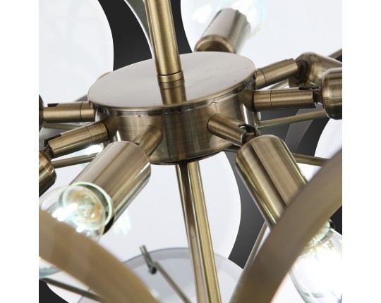 SL1161.373.09 Люстра подвесная ST-Luce Бронза/Дымчатый E14 9*60W