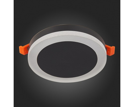 ST104.442.06 Светильник встраиваемый Черный LED 1*6W 4000K 468Lm Ra>80 120° IP20 D110xH20 170-240V