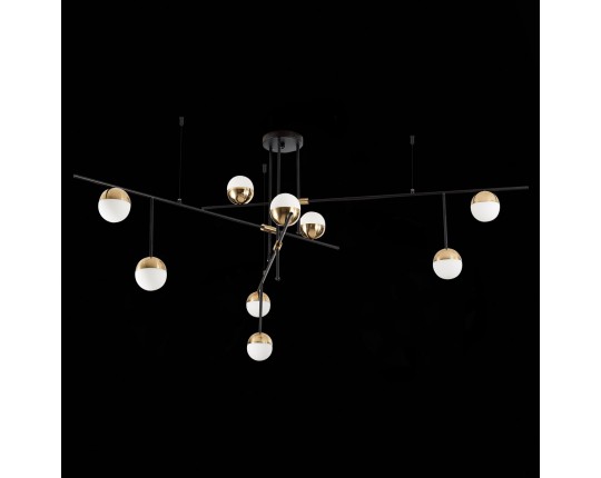 SL1507.422.09 Люстра потолочная ST-Luce Черный/Белый, Золотистый G9 9*5W 4000K