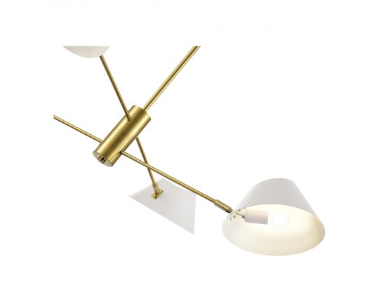 SLE1253-353-04 Светильник подвесной Латунь/Белый E14 4*60W