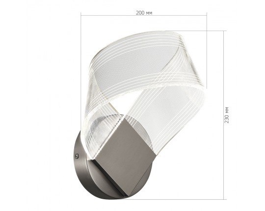 SL6235.101.04 Светильник настенный ST-Luce Никель/Прозрачный LED 1*4W 4000K