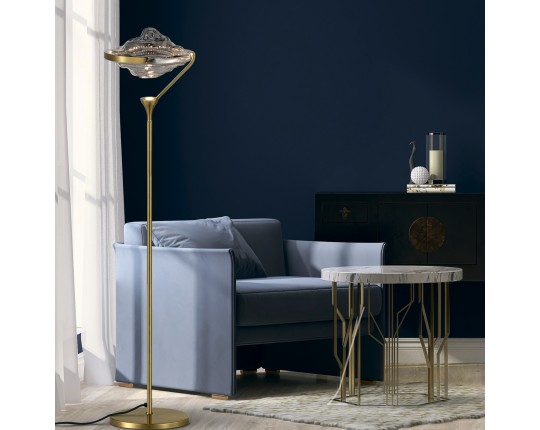 SL6115.304.01 Прикроватная лампа ST-Luce Латунь/Дымчато-Серый LED 1*19W 3000K