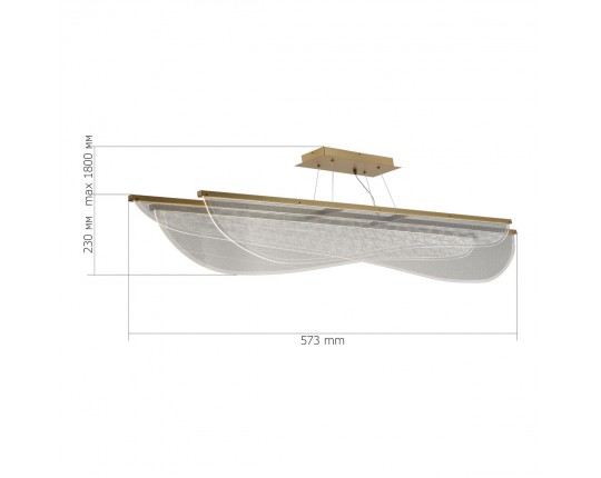 SL6509.223.01 Светильник подвесной ST-Luce Золотистый/Прозрачный LED 1*60W 4000K