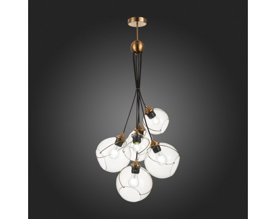 SLE103103-06 Светильник подвесной Золотистый/Прозрачный E27 6*60W