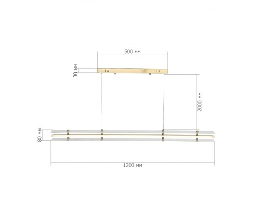 SL6245.223.01 Светильник подвесной ST-Luce золотистый/Прозрачный LED 1*30W 4000K