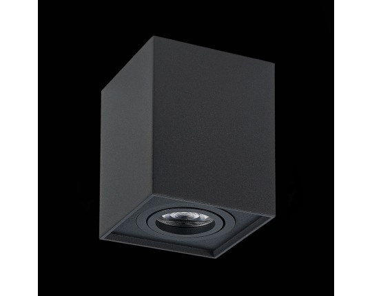 ST109.407.01 Светильник потолочный Черный GU10 1*50W  L100xW100xH123 220V Без ламп