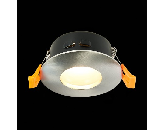 ST213.118.01 Св-к встр. Никель GU10 1*50W  IP44 D84xH50 220V Без ламп