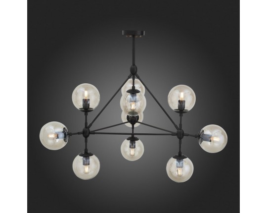 SL549.403.10 Люстра подвесная ST-Luce Черный/Янтарный E27 10*40W