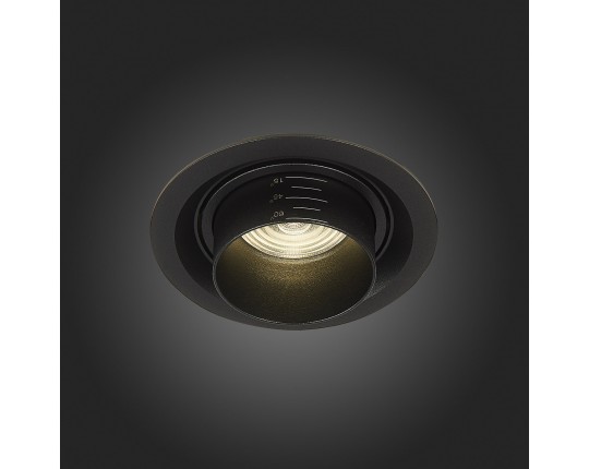 ST701.448.12 Св-к встр. Zoom Черный LED 1*12W 4000K 960Lm Ra90 15°-60° IP20 D115xH95 170-240V