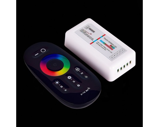 ST9002.500.00RGBW Контроллер RGBW лент + пульт управления (RF-радио) 4-канальный DC12-24V; 24А