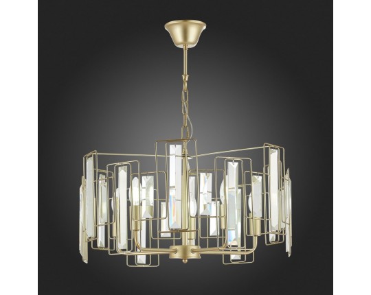 SLE103403-05 Светильник подвесной Шампань/Прозрачный E14 5*40W