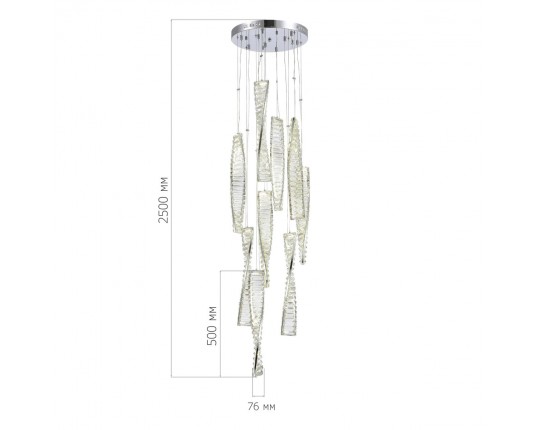 SL6205.103.09 Светильник подвесной ST-Luce Хром/Прозрачный LED 1*99W 4000K