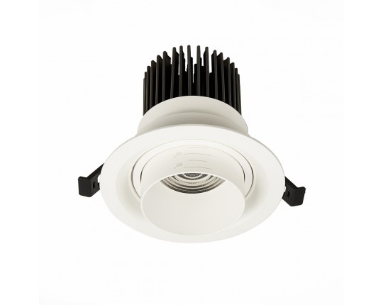 ST701.548.12 Св-к встр. Zoom Белый LED 1*12W 4000K 960Lm Ra90 15°-60° IP20 D115xH95 170-240V